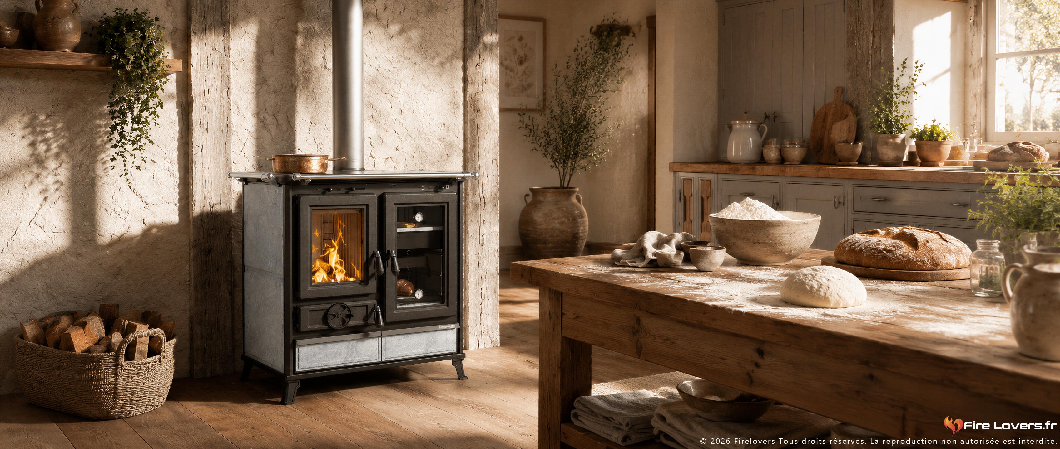 Cuisinière à bois Thermorossi Melissa Evo Stone — vue principale